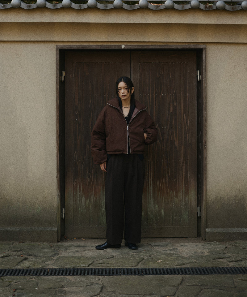 hellam ヘラム　パディングショートダウンジャケット　キャメル セール】パディングショートダウンジャケット（ダウンジャケット