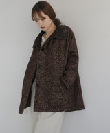 【sakippe×hellam】レザーカラー中綿オーバージャケット