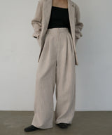 【2月中旬予約商品】サマーツイードワイドタックパンツ