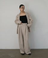 【2月中旬予約商品】サマーツイードワイドタックパンツ