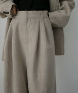 【2月中旬予約商品】サマーツイードワイドタックパンツ