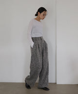 【2月中旬予約商品】サマーツイードワイドタックパンツ