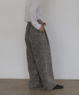 【2月中旬予約商品】サマーツイードワイドタックパンツ