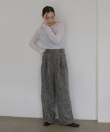 【2月中旬予約商品】サマーツイードワイドタックパンツ