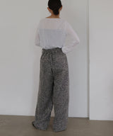 【2月中旬予約商品】サマーツイードワイドタックパンツ