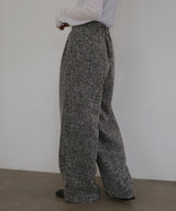 【2月中旬予約商品】サマーツイードワイドタックパンツ