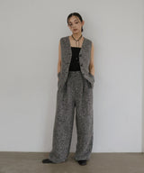 【2月中旬予約商品】サマーツイードワイドタックパンツ