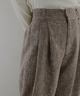【2月中旬予約商品】サマーツイードワイドタックパンツ