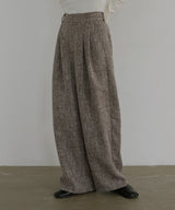 【2月中旬予約商品】サマーツイードワイドタックパンツ