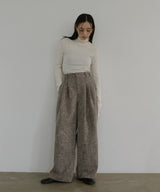 【2月中旬予約商品】サマーツイードワイドタックパンツ