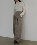 【2月中旬予約商品】サマーツイードワイドタックパンツ