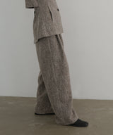【2月中旬予約商品】サマーツイードワイドタックパンツ