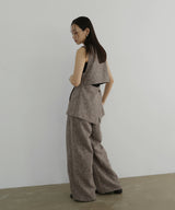 【2月中旬予約商品】サマーツイードワイドタックパンツ