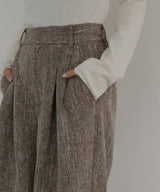 【2月中旬予約商品】サマーツイードワイドタックパンツ