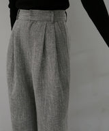 【2月中旬予約商品】サマーツイードワイドタックパンツ