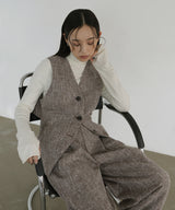 【2月中旬予約商品】サマーツイードジレ