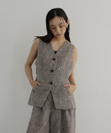 【2月中旬予約商品】サマーツイードジレ