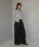 ラップスカート付きタックワイドパンツ