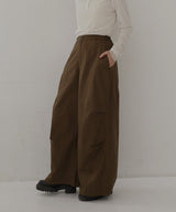 ラップスカート付きタックワイドパンツ