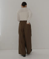 ラップスカート付きタックワイドパンツ