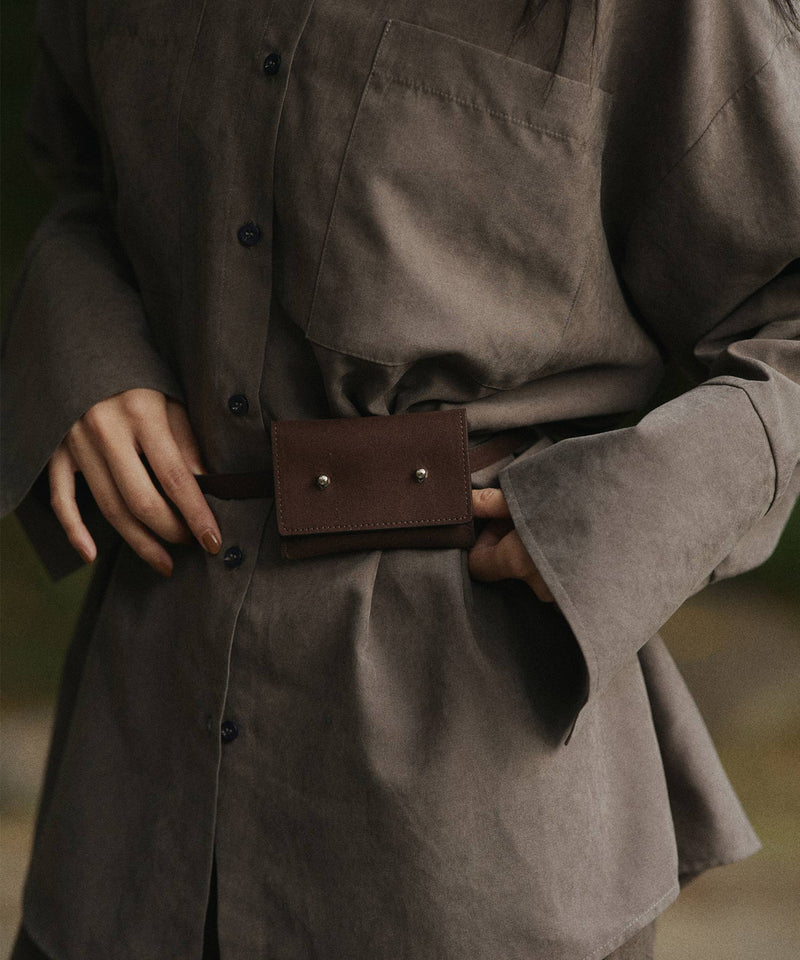 3wayスウェードウエストベルトポーチ