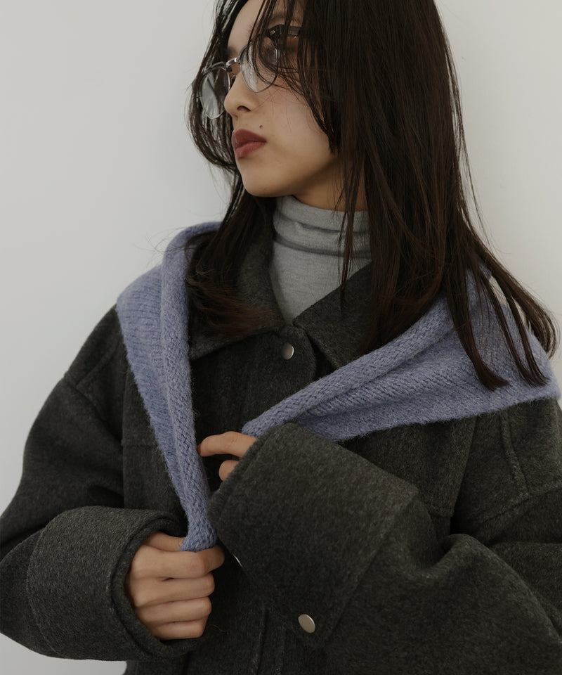 トライアングルニットスカーフ