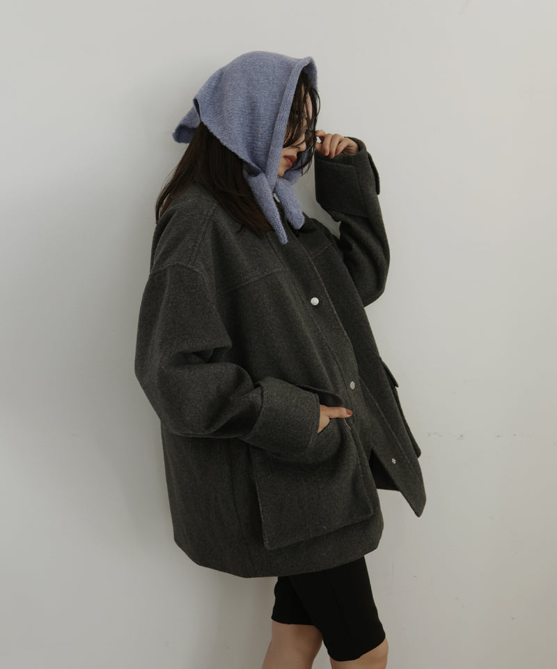 トライアングルニットスカーフ