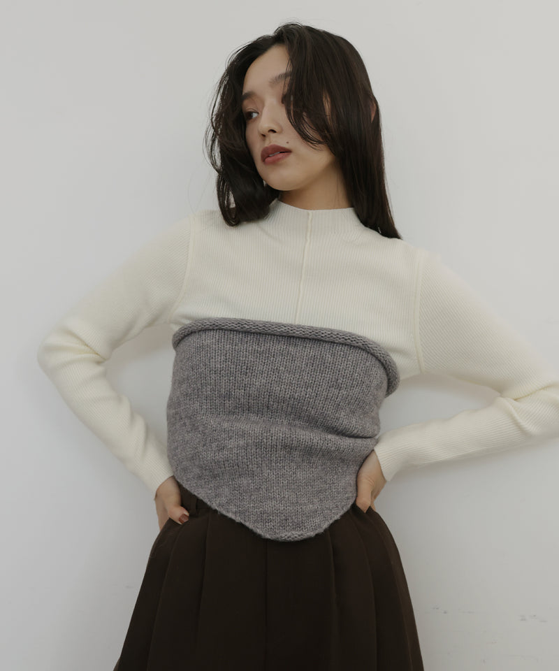 トライアングルニットスカーフ