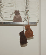 スウェード巾着バッグ