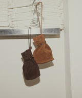 スウェード巾着バッグ