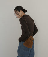 スウェード巾着バッグ