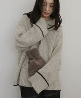 スウェード巾着バッグ