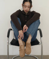 スウェードモカシンシューズ