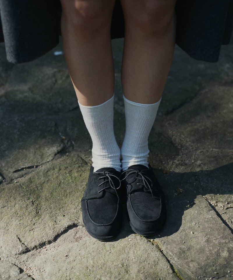 スウェードモカシンシューズ