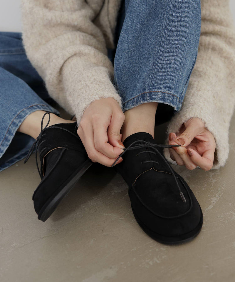 スウェードモカシンシューズ
