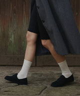 スウェードモカシンシューズ