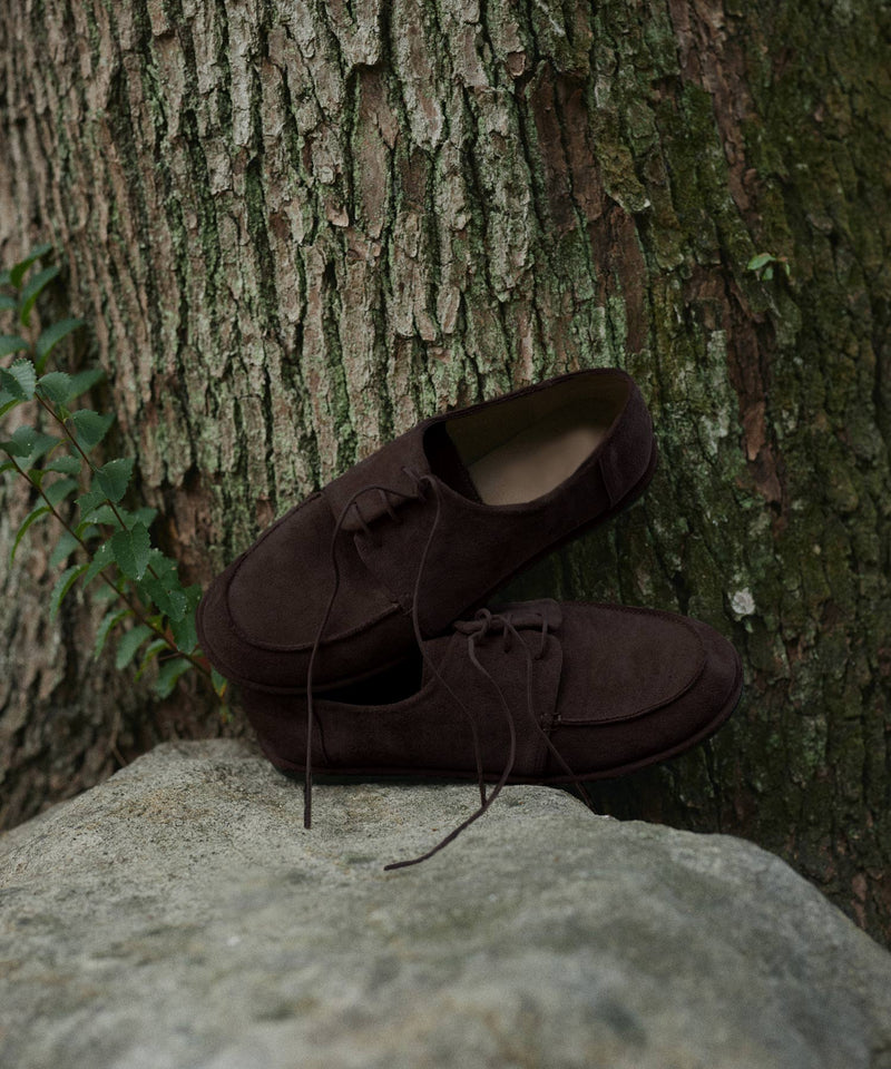 スウェードモカシンシューズ