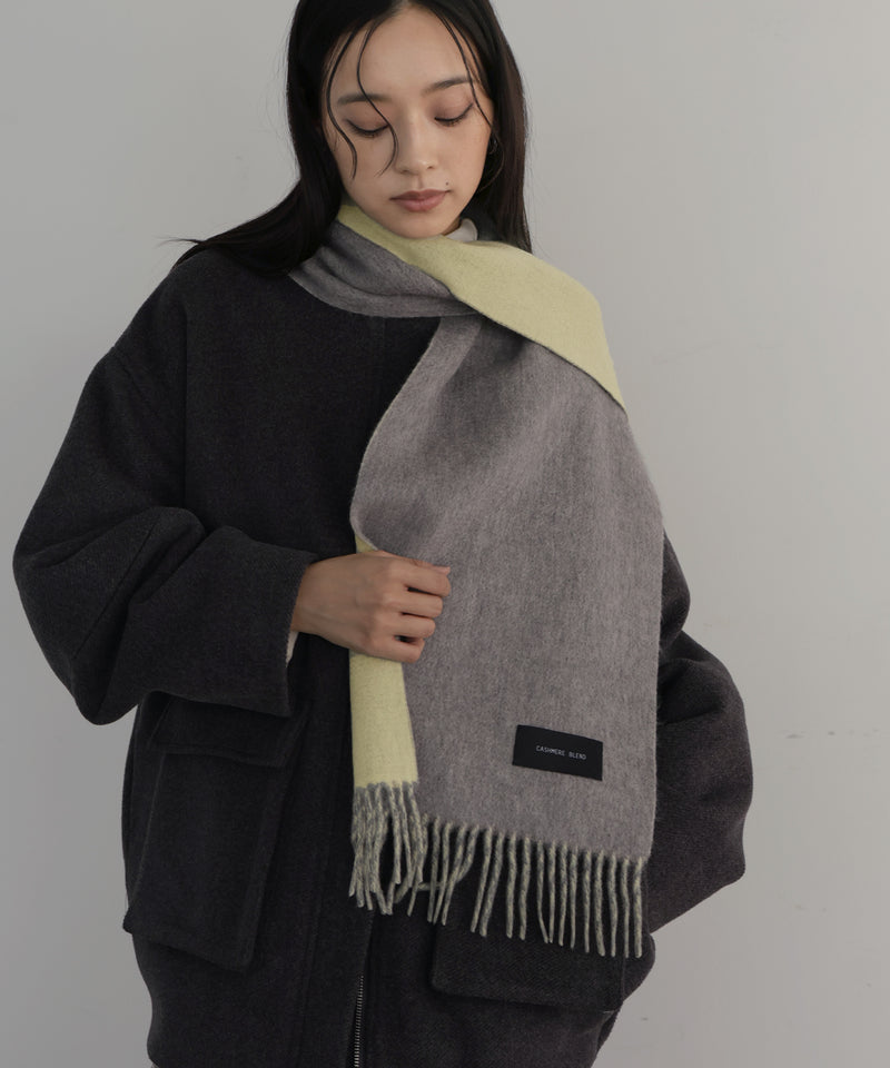 11511✨美品✨HOMME PLISSE バイカラー ストール マフラー SETUP7（セットアップセブン） マフラー ストール 「SETUP7」UNISEX