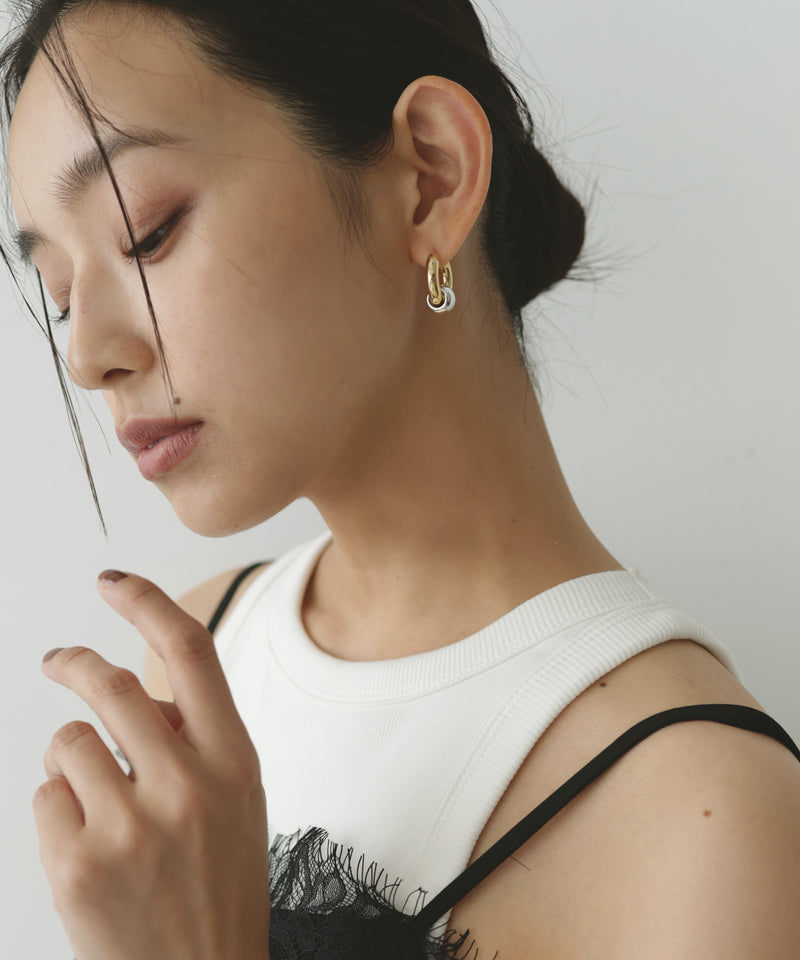 バイカラーボールフープピアス – hellam