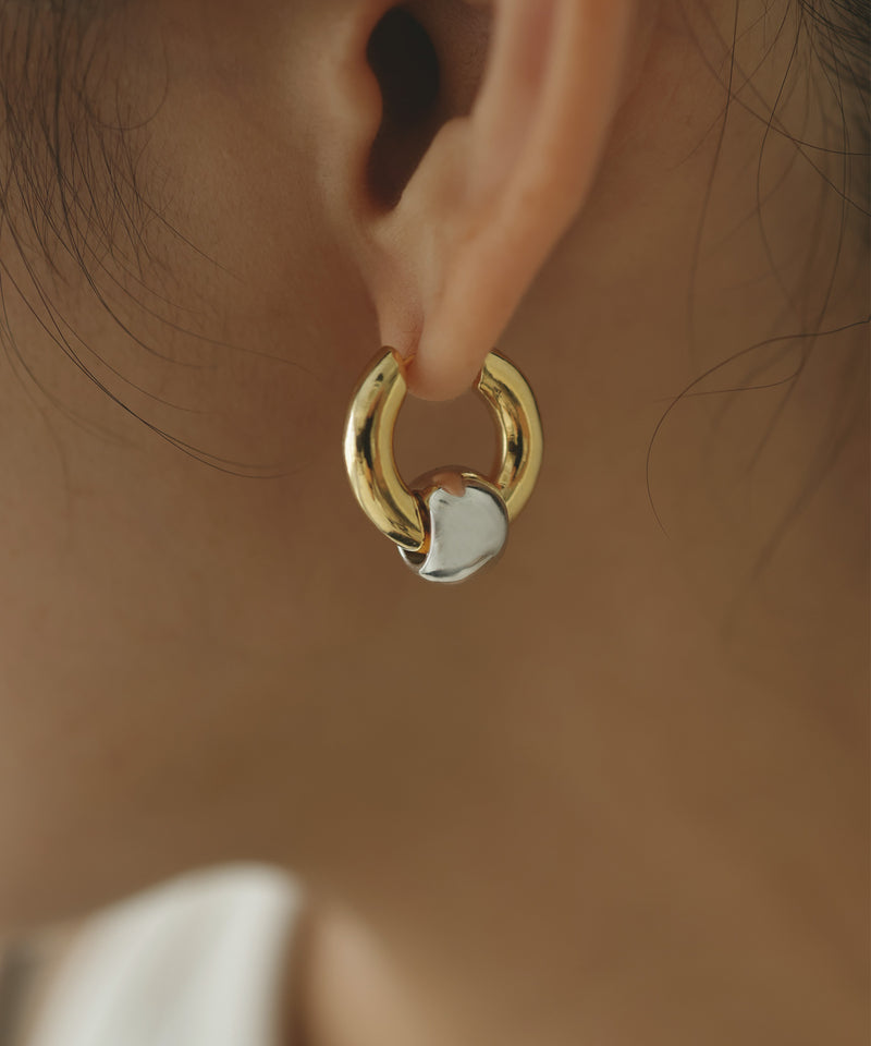 HYKE ゴールド ボール付きフープピアス バイカラーボールフープピアス – hellam