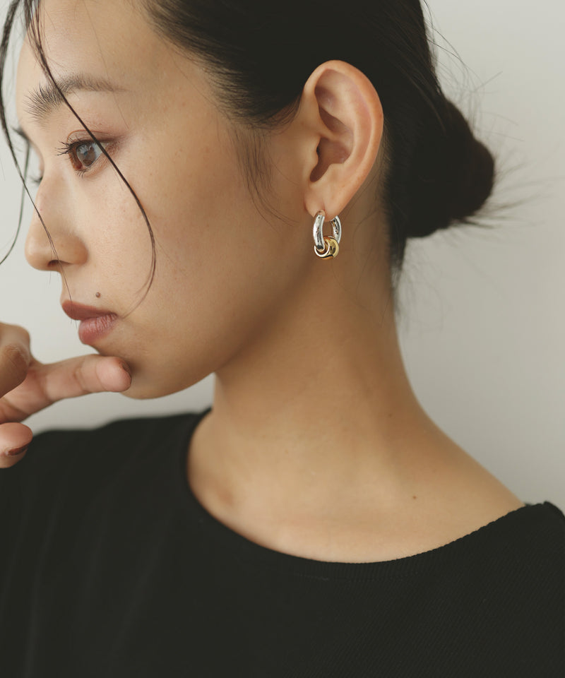 バイカラーボールフープピアス – hellam