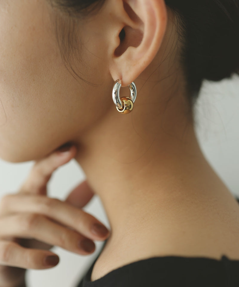 バイカラーボールフープピアス – hellam