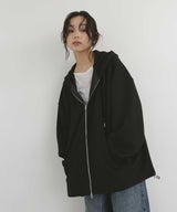 オーバーサイズダブルジップフーディ