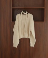 【12月上旬入荷】チョーカー付きニットカーディガン
