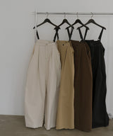 綿ツイルアシメデザインサロペット