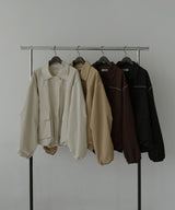 合繊ツイルパイピングブルゾン