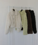 スタンドカラーフェイクファーブルゾン