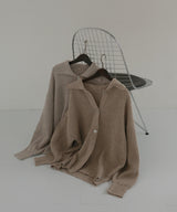 襟付きポロニットカーディガン