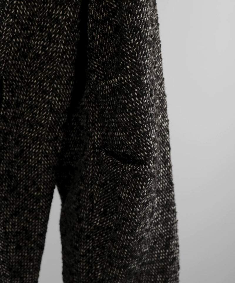 ベルト付きツイードペプラムジャケット