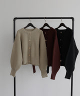 ニュアンスメタルボタンニットカーディガン